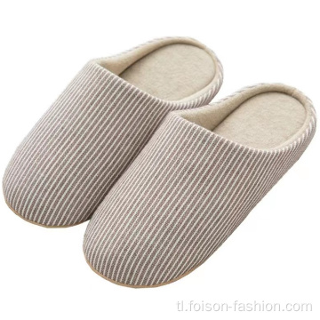 Mainit na kababaihan na naka -print na tela ng tsinelas na bahay na panloob na tsinelas